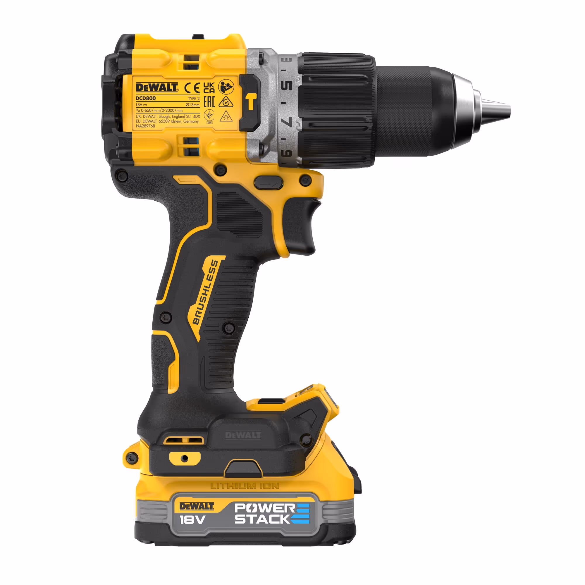 Perceuse visseuse percussion Compacte XR 18V 1.7Ah Li-Ion Brushless POWERSTACK