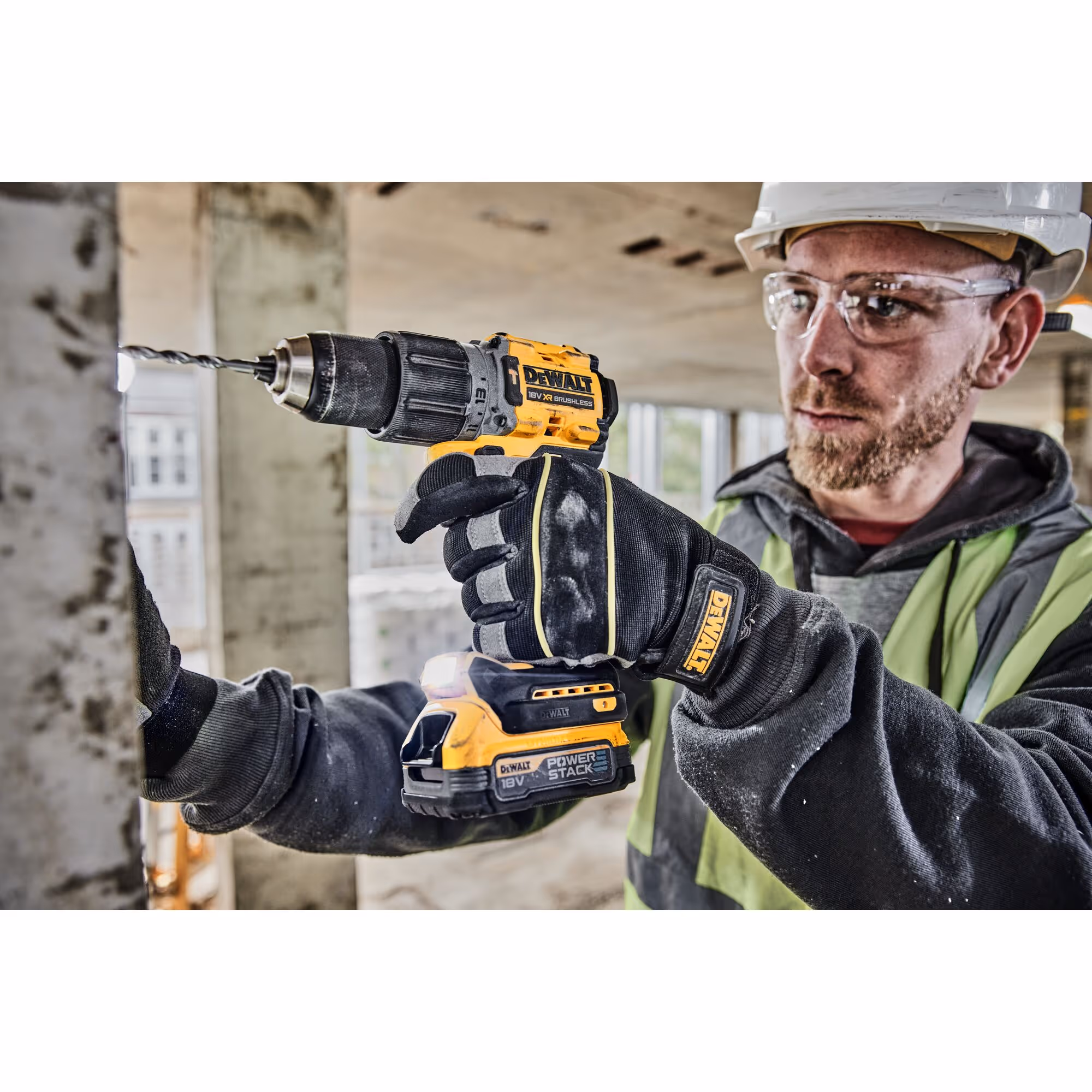 Perceuse visseuse percussion Compacte XR 18V 1.7Ah Li-Ion Brushless POWERSTACK