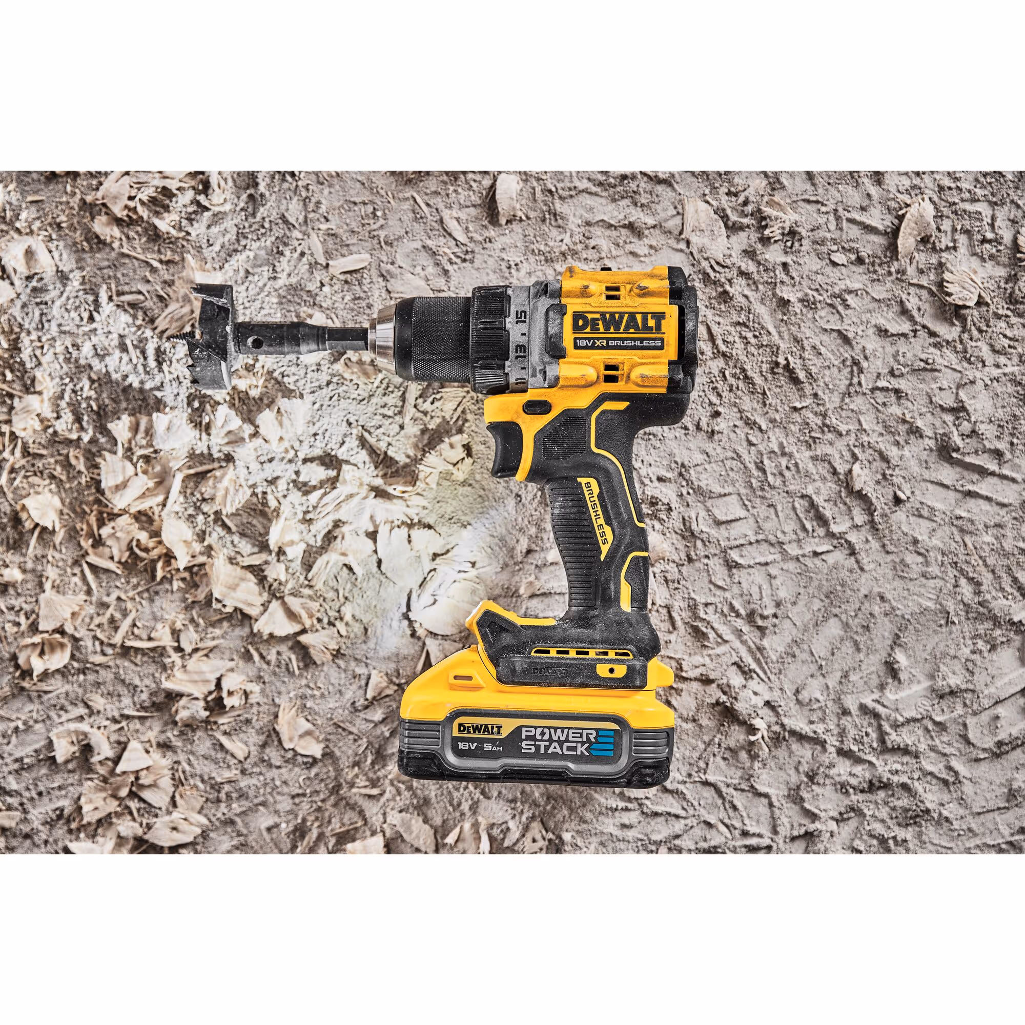 Perceuse visseuse Compacte XR 18V 5Ah Li-ion Brushless POWERSTACK