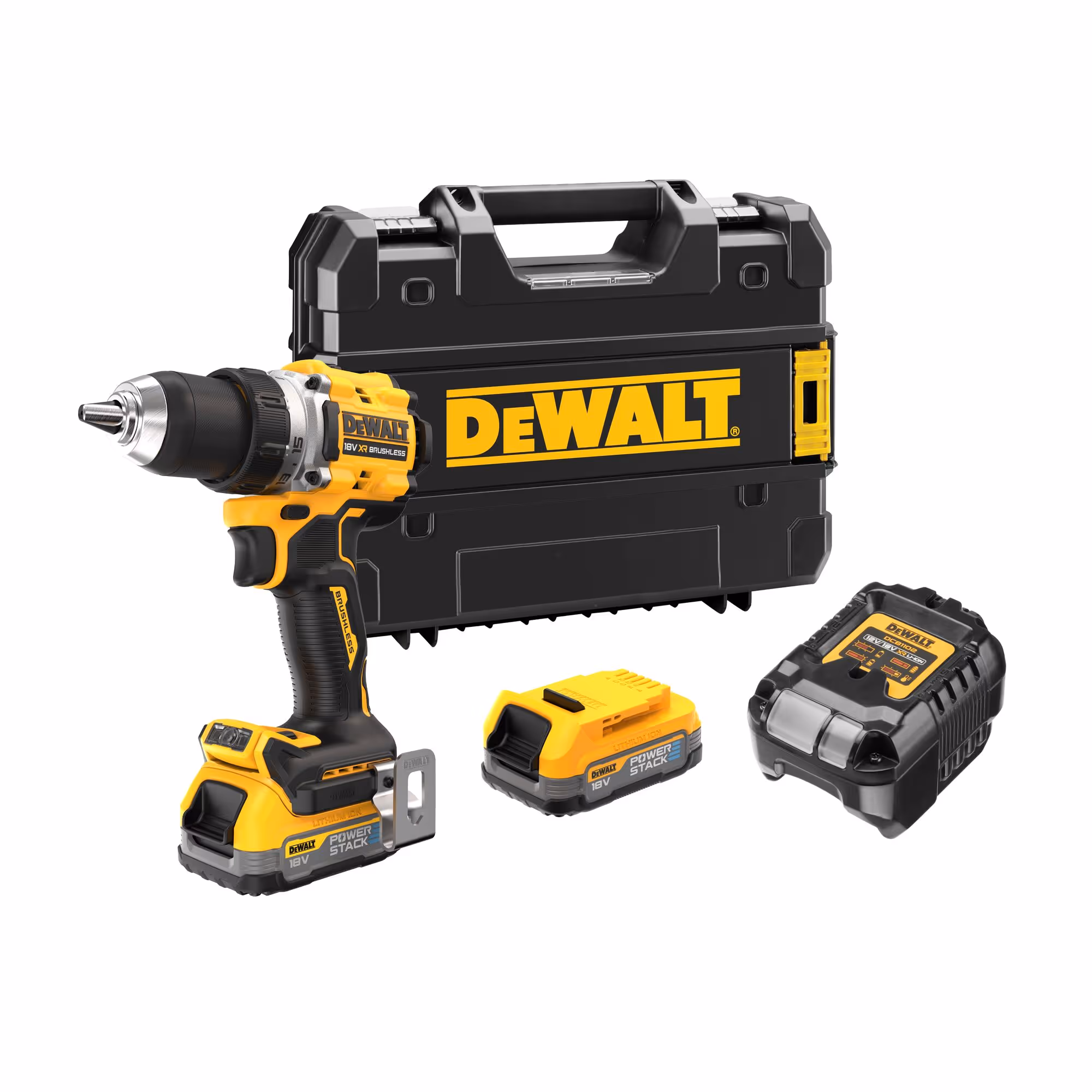 Perceuse visseuse Compacte XR 18V 1.7Ah Li-Ion Brushless POWERSTACK