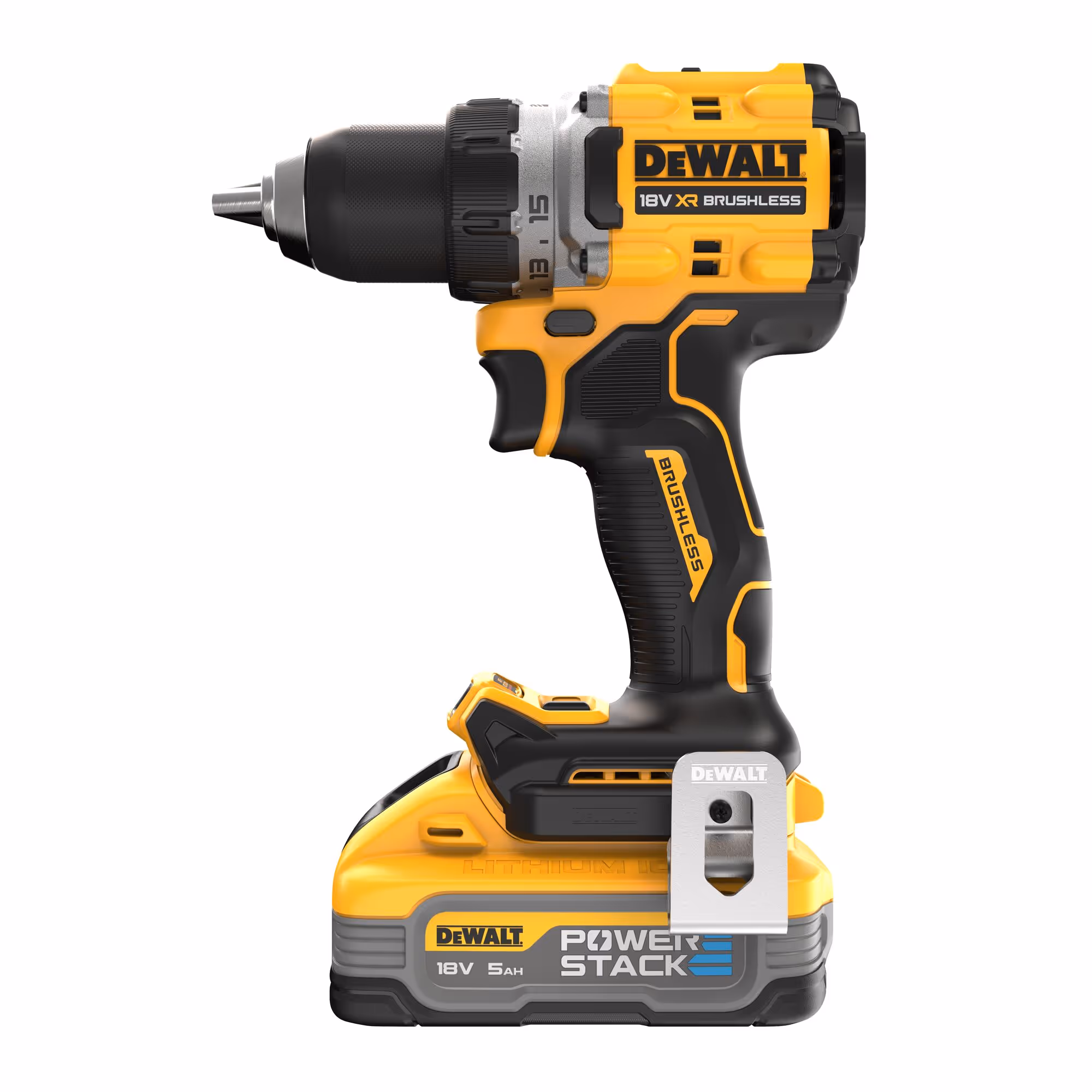 Perceuse visseuse Compacte XR 18V 5Ah Li-ion Brushless POWERSTACK