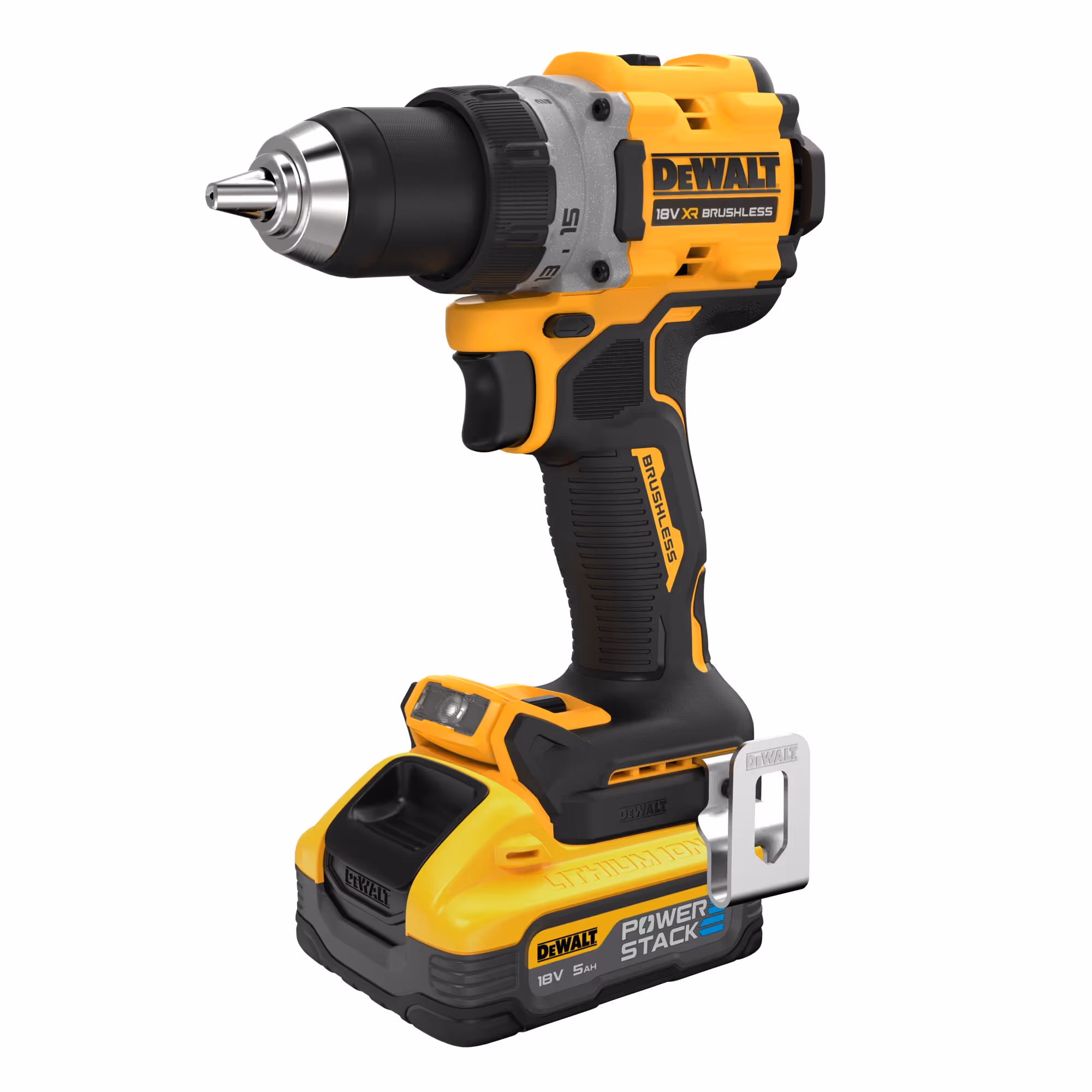 Perceuse visseuse Compacte XR 18V 5Ah Li-ion Brushless POWERSTACK