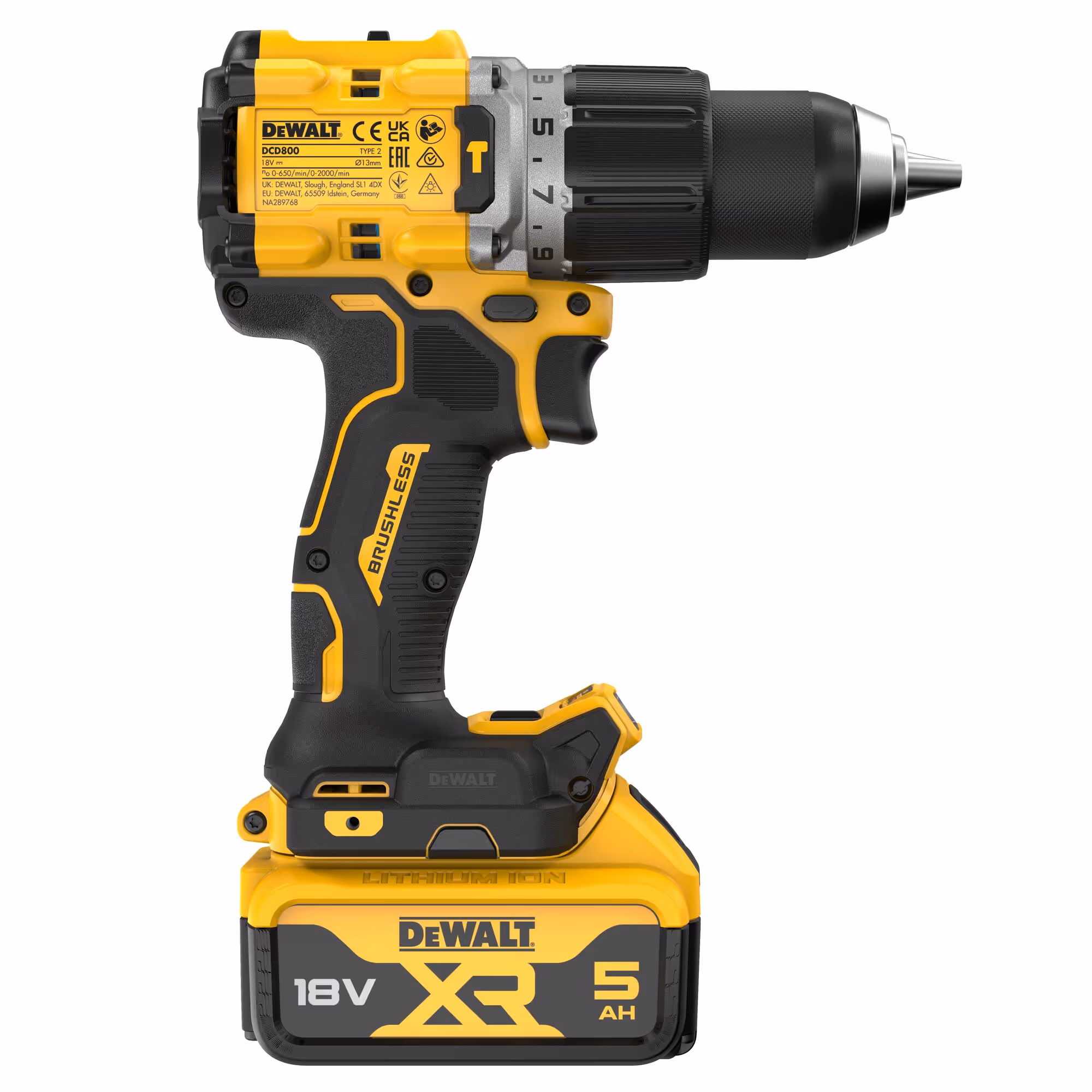 Perceuse visseuse percussion Compacte XR 18V 5Ah Li-Ion Brushless