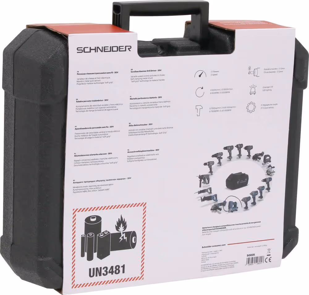 PERCEUSE/VISSEUSE 20V 60NM PERCU 1 BATT 2AH + CHARG 3A