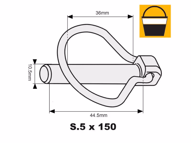 Petit seau 150 pièces Goupille piriforme 10.5mm x 44.5mm
