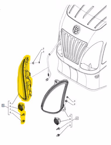 Phare 87693345 - New Holland