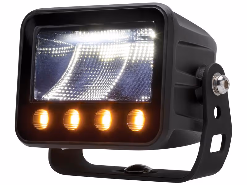 Phare à LED avec feux clignotants, 3600 Lumens, Faisceau étroit, Interférence Classe 3, 9-36V
