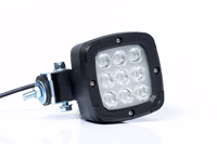 Phare à LED, universel, 1800 lm, 9 LEDs, boîtier en aluminium noir,  porte-joint, certificat ADR