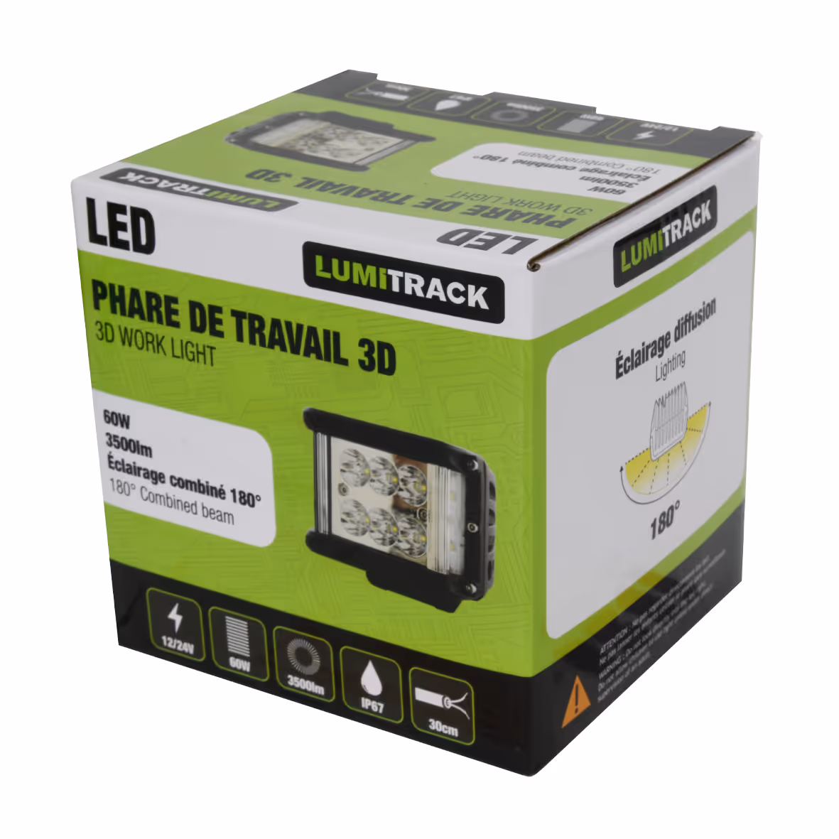 PHARE DE TRAVAIL 3D 12 LED 3500LM COMBINE LUMITRACK