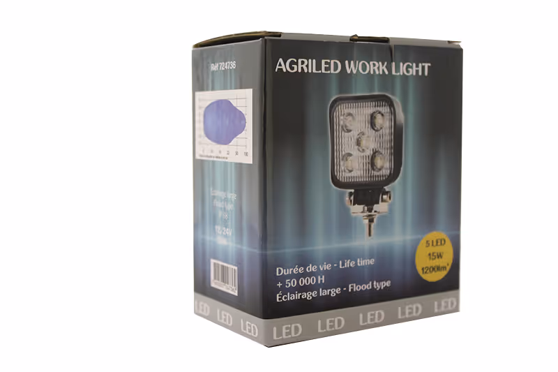 PHARE DE TRAVAIL 5 LED 1200LM LARGE AGRILED