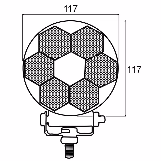 Phare de travail 6 led rond 2500 lumens 12/24v