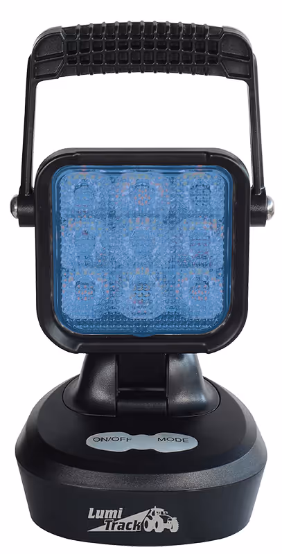 PHARE DE TRAVAIL - AVERTISSEUR 9 LED RECHARGEABLE BLEU-AVICULTURE LUMITRACK