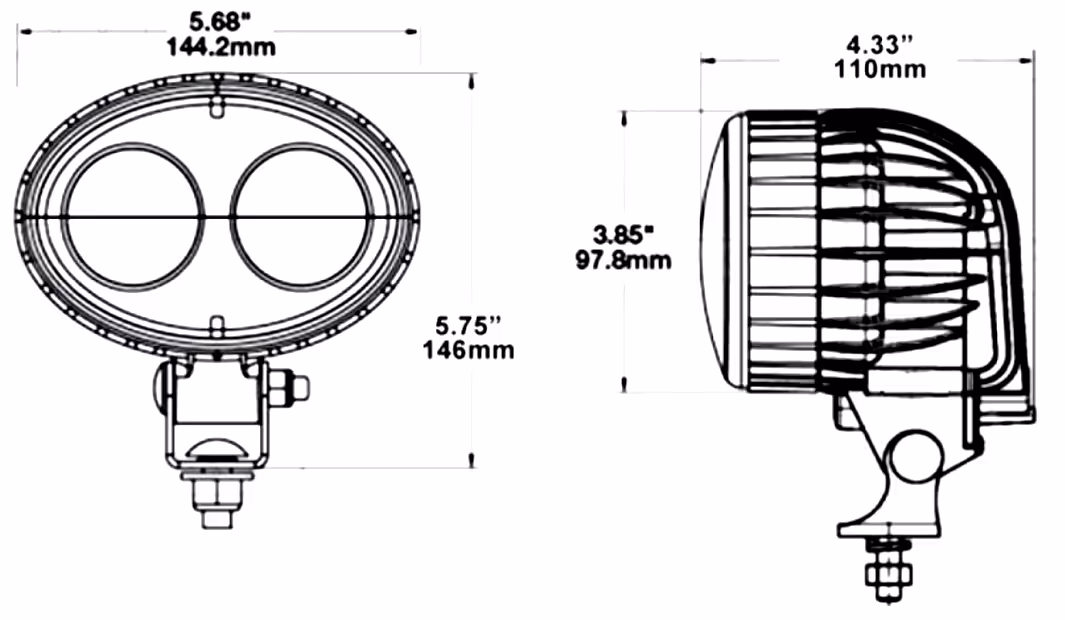 Phare de travail bleu pour pulvérisateur 30 Lumens 
