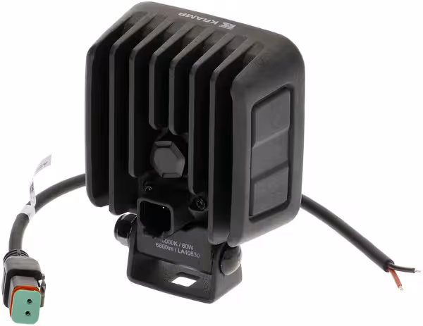 Phare de travail LED carré 6600 lm faisceau large 12 LED prise Deutsch