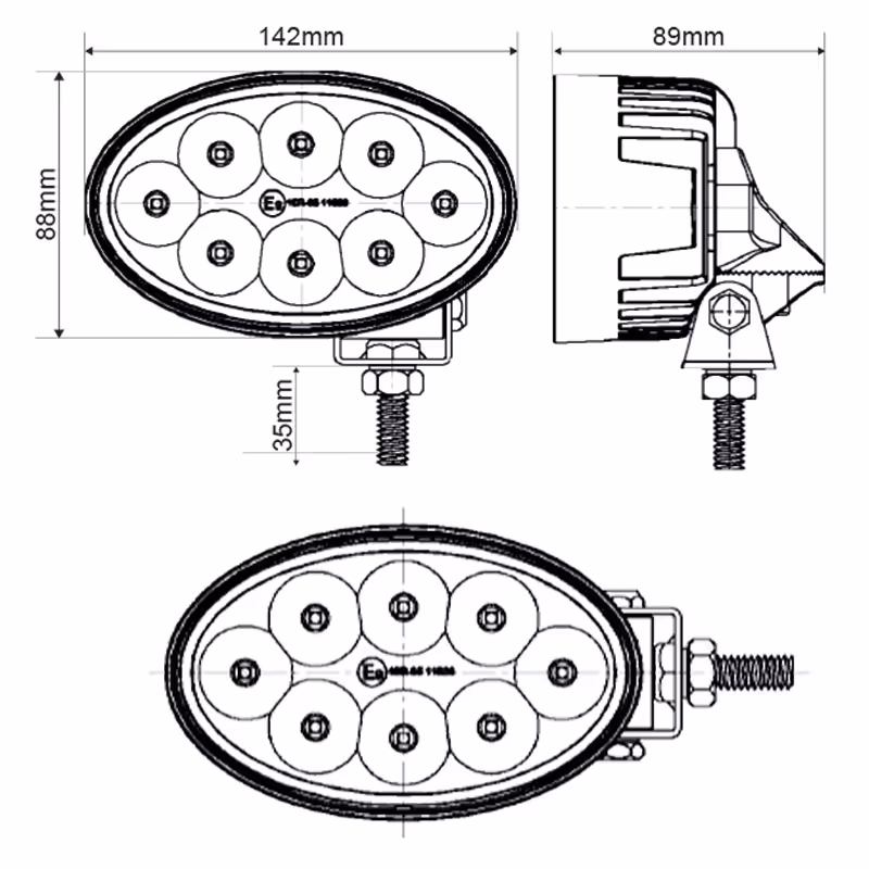 PHARE DE TRAVAIL OVAL 8 LED 3600LM LARGE LUMITRACK