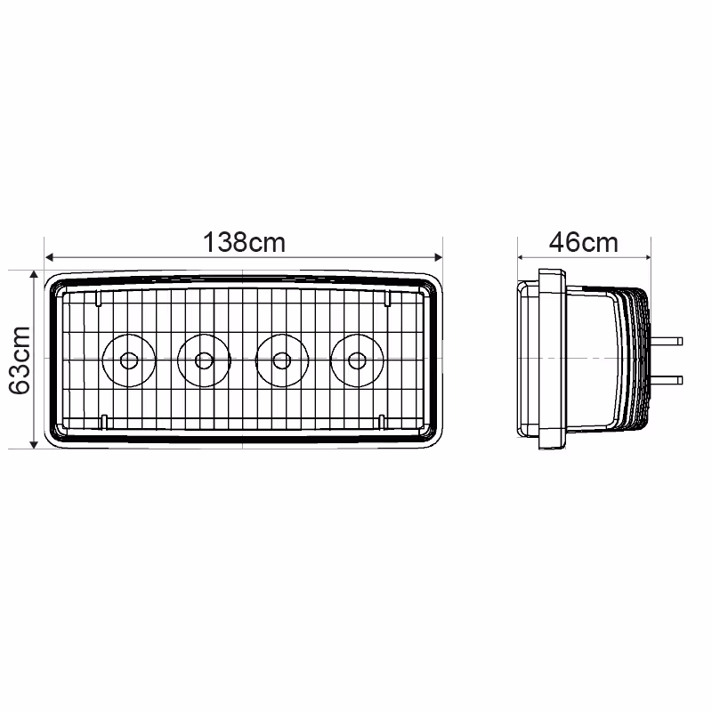 PHARE DE TRAVAIL RECT. 4 LED 960LM LARGE LARGE LUMITRACK