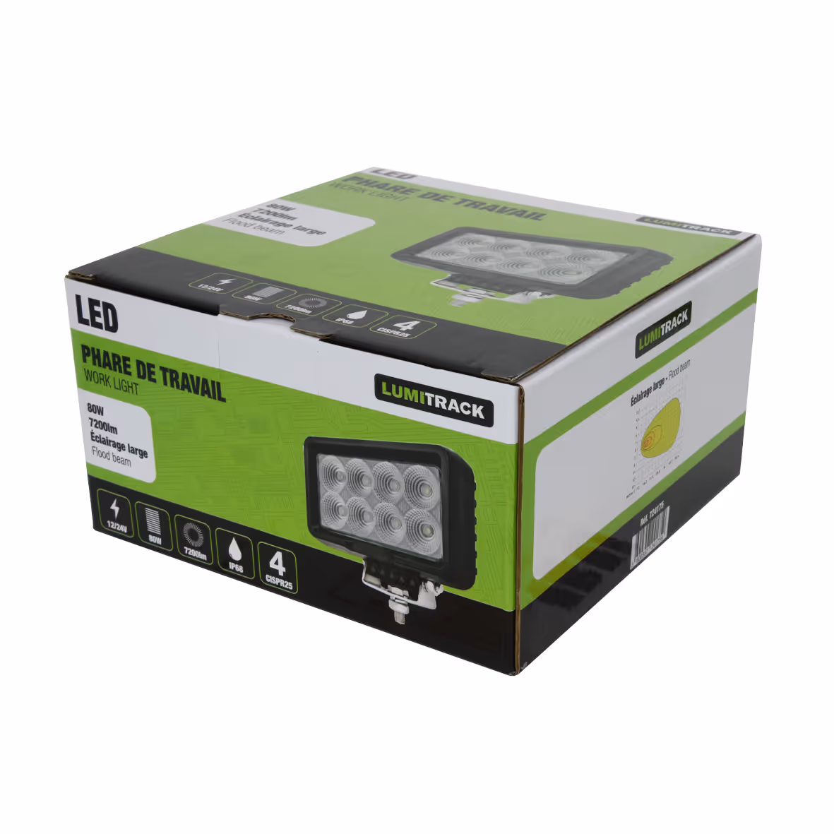 PHARE DE TRAVAIL RECTANGLE 8LED 7200LM LARGE LUMITRACK