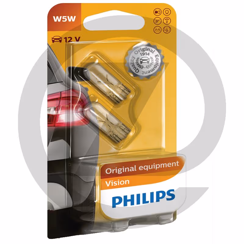 Philips Ampoule avec culot en verre W5W - 12V / 5W