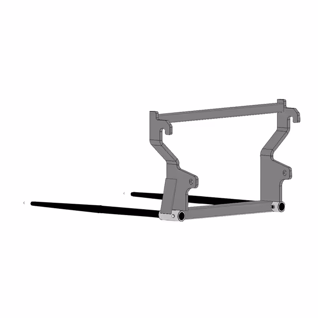 Pic'bal euro avec 2 dents 1200x42 perce gris
