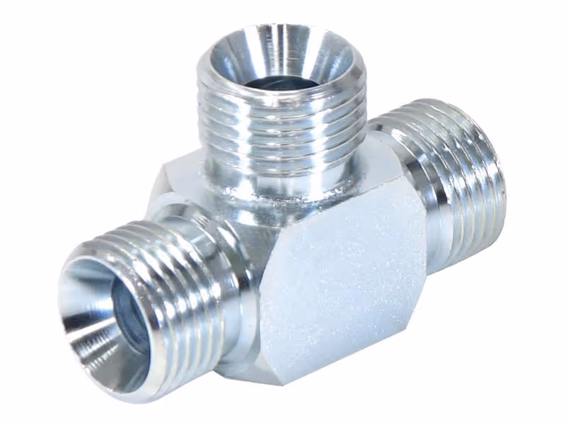 Pièce en T hydraulique 1/2'' BSP mâle x 1/2'' BSP mâle x 1/2'' BSP mâle - ref 8JMK4S