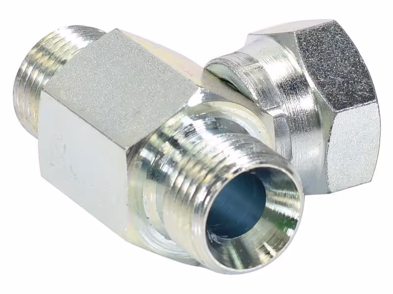 Pièce en T hydraulique 1/2'' BSP mâle x 1/2'' BSP mâle x 1/2'' BSP Femelle pivotante