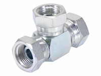 Pièce en T hydraulique 1/2'' BSP Femelle pivotante x 1/2'' BSP Femelle pivotante x 1/2'' BSP Femelle pivotante - ref 3577117M91