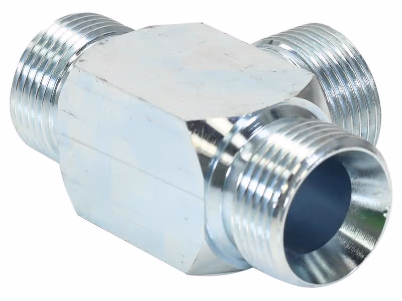 Pièce en T hydraulique 1'' BSP mâle x 1'' BSP mâle x 1'' BSP mâle - ref 16JMK4S