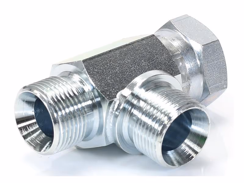 Pièce en T hydraulique 3/4'' BSP mâle x 3/4'' BSP Femelle pivotante x 3/4'' BSP mâle