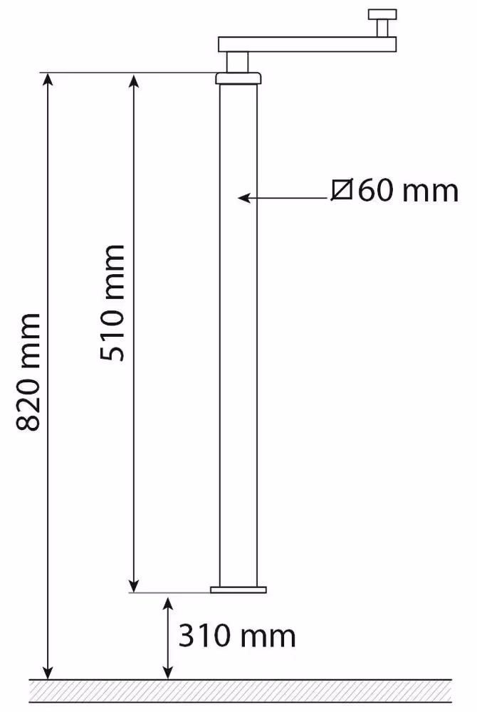 PIED 60X500 VI=22 160CU