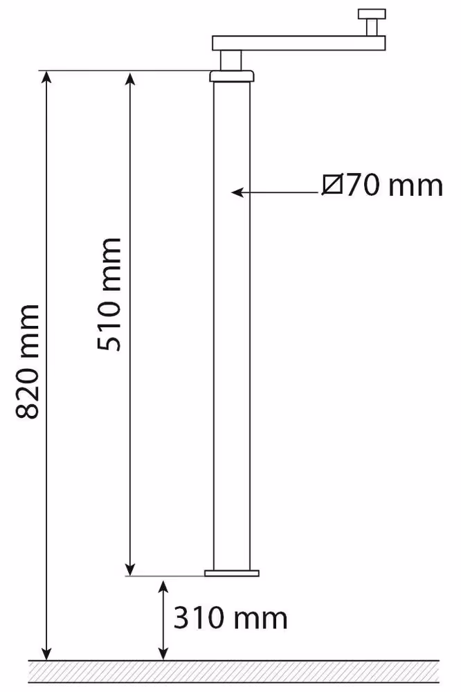 PIED 70X500 VI=22 160CU