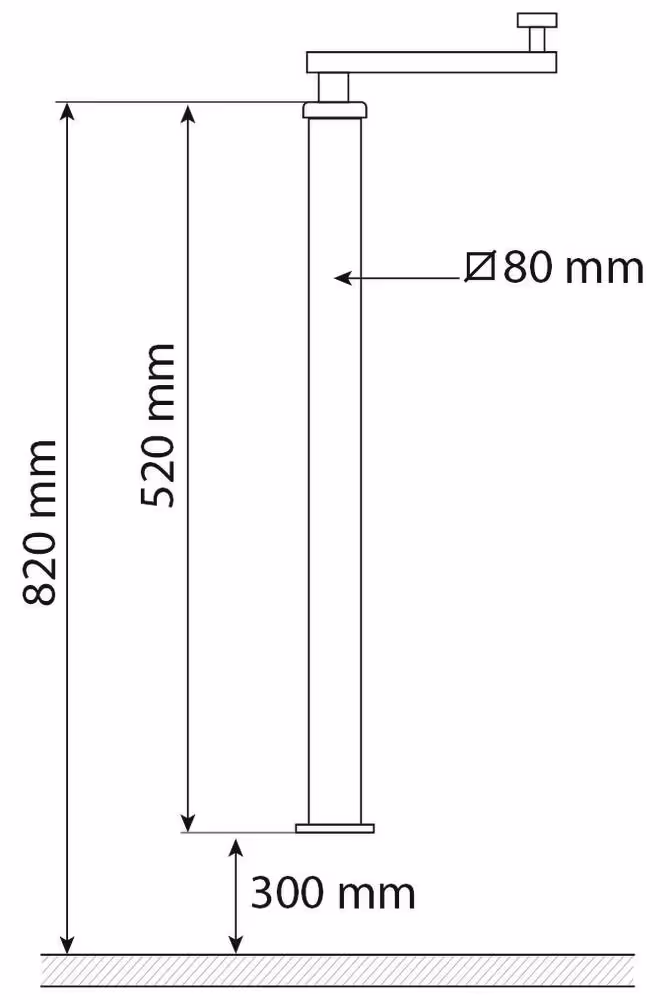 PIED 80X500 VI=29 220CU