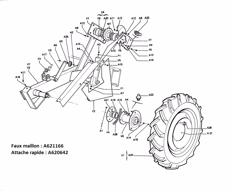 Pignon 32 dents pour moyeu de roue