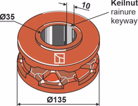 Pignon à chaîne Ø135