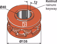Pignon à chaîne Ø135