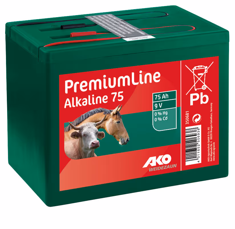 Pile alcaline 9V 75Ah - AKO