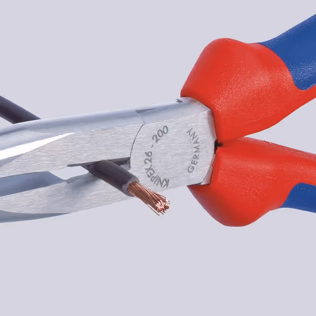 Pince a bec demi rond coude coupante lg 200 mm
