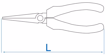 Pince à becs demi-ronds 200mm isolées VDE EN60900