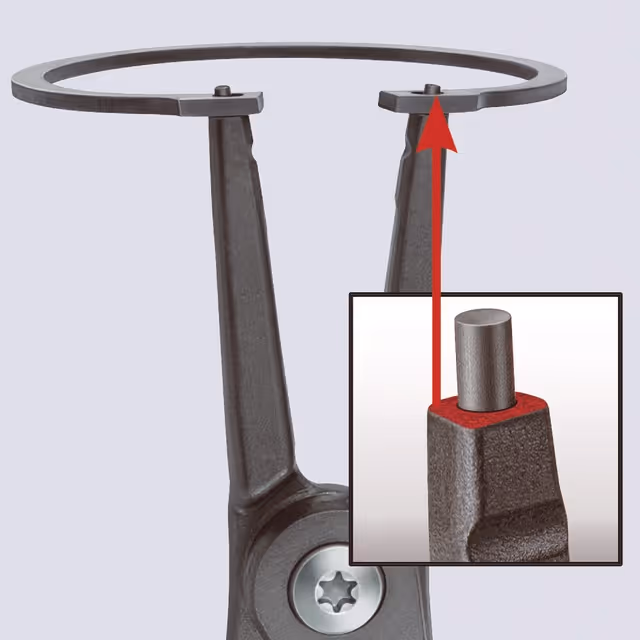 Pince a circlips de precision exterieur 1960 mm droite