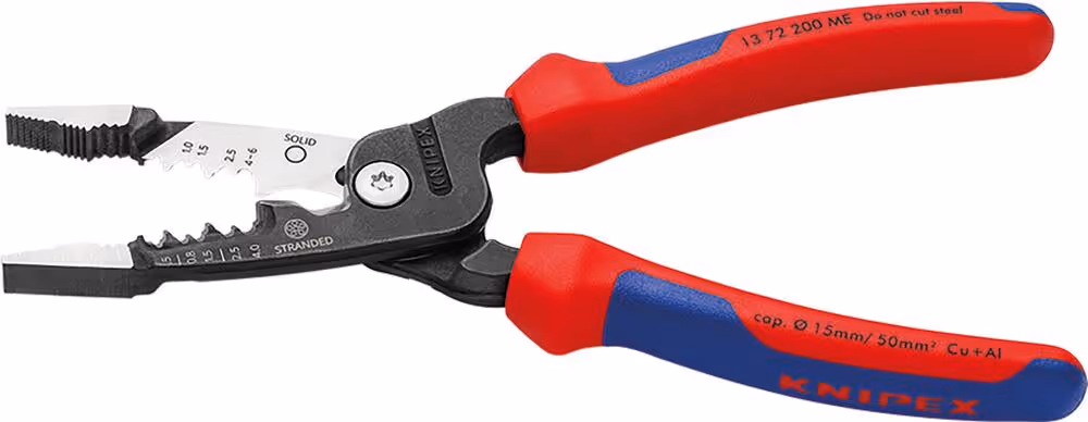 PINCE A DENUDER 200MM MULTIFONCTION BI-MATIERE KNIPEX