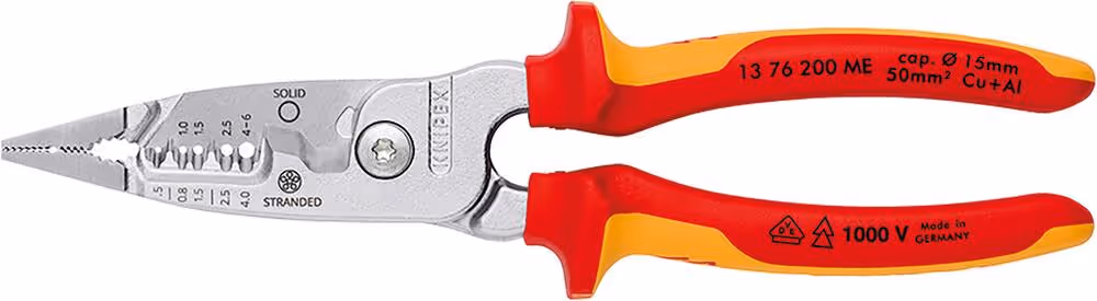 PINCE A DENUDER 200MM MULTIFONCTION BI-MATIERE KNIPEX