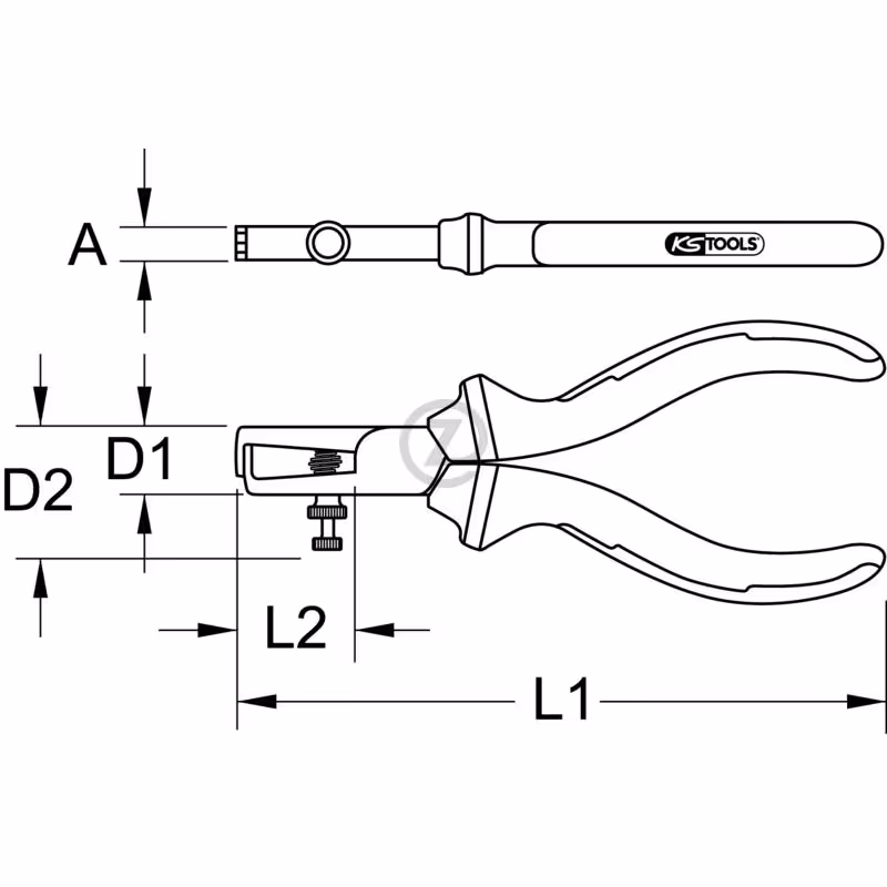 Pince à dénuder isolée ERGOTORQUE®, 160mm