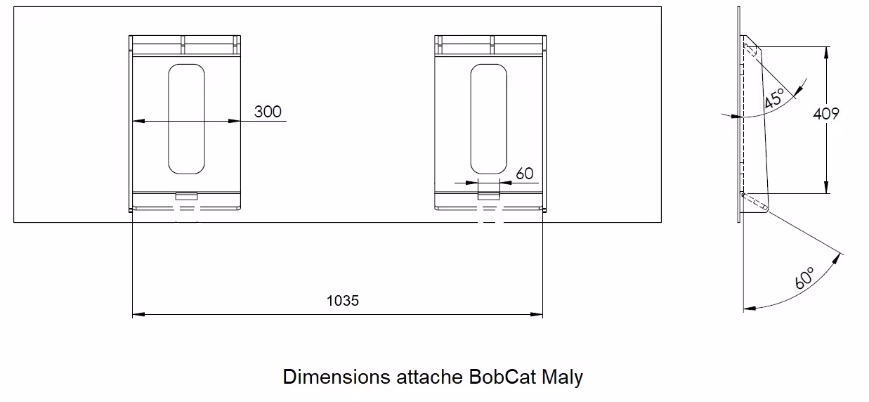 Pince à enrubannage 1500 attache Bobcat Maly Sonarol avec défauts