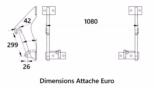 Pince Balle enrubannée Quicke UNIGRIP M+ 160 cm 1500 Kg attache Euro Boulonnée