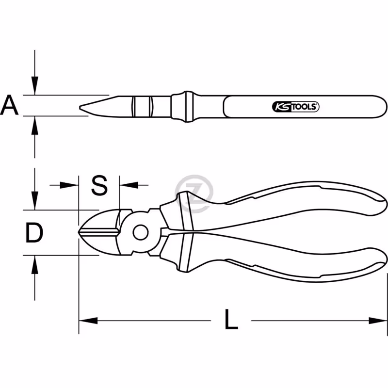 Pince coupante diagonale ERGOTORQUE® VDE, 156 mm