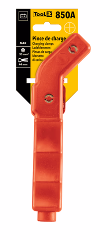 Pince de charge courbée isolée 850 A (rouge)