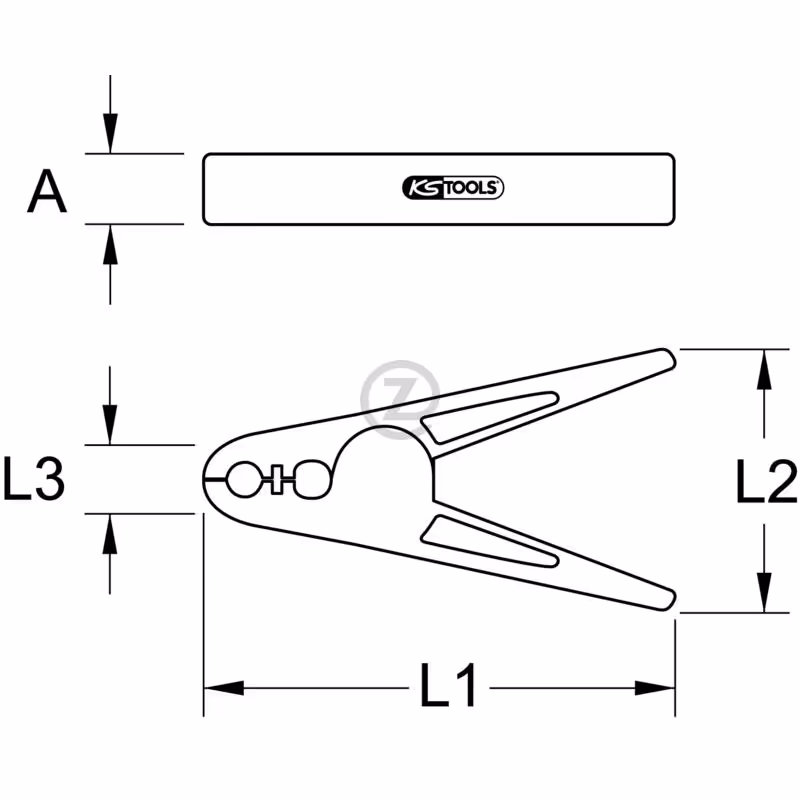 Pince en plastique isolée,grande,160mm