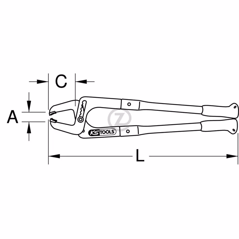 Pince pour capuchon de moyeu, pour Ø 0 - 100 mm