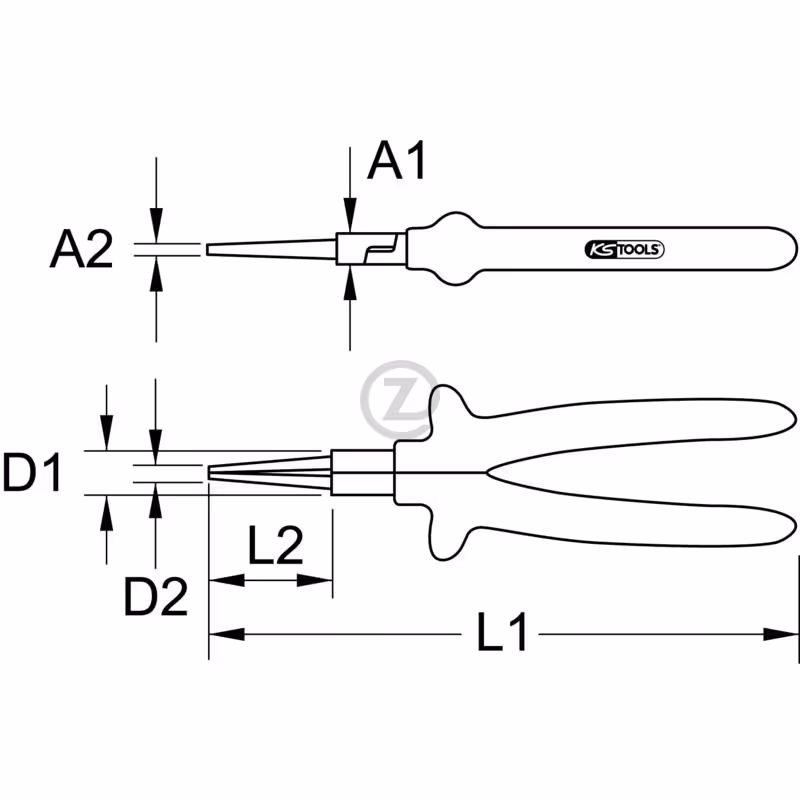 Pince ronde 1000V CLASSIC, 160 mm