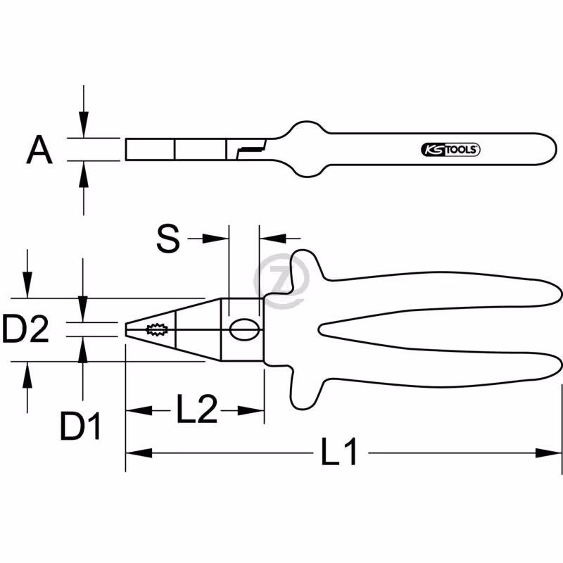 Pince universelle 1000V CLASSIC, 185 mm