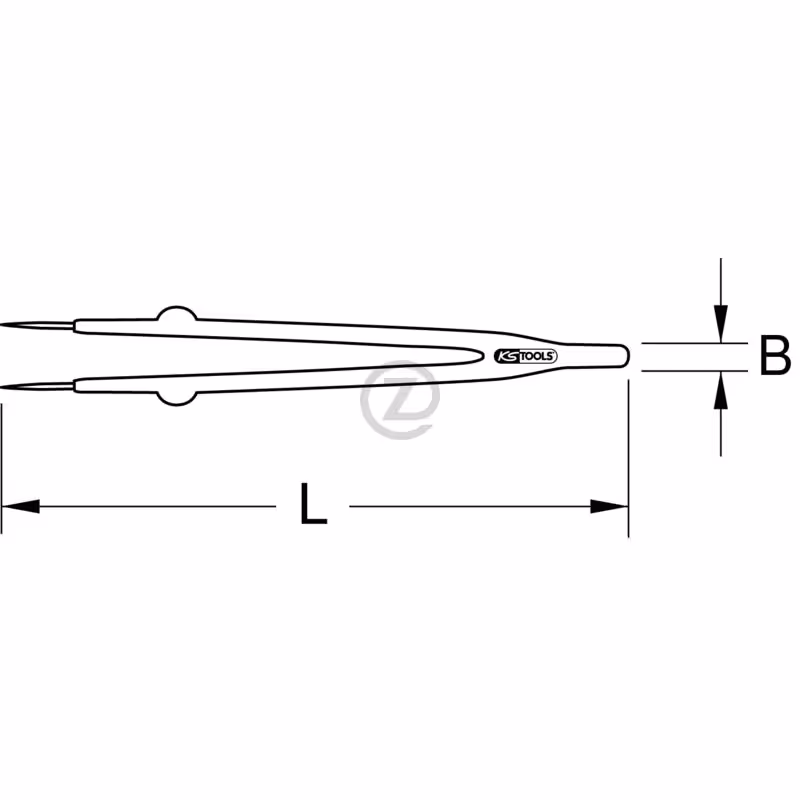 Pincette isolée, pointue, 11 mm